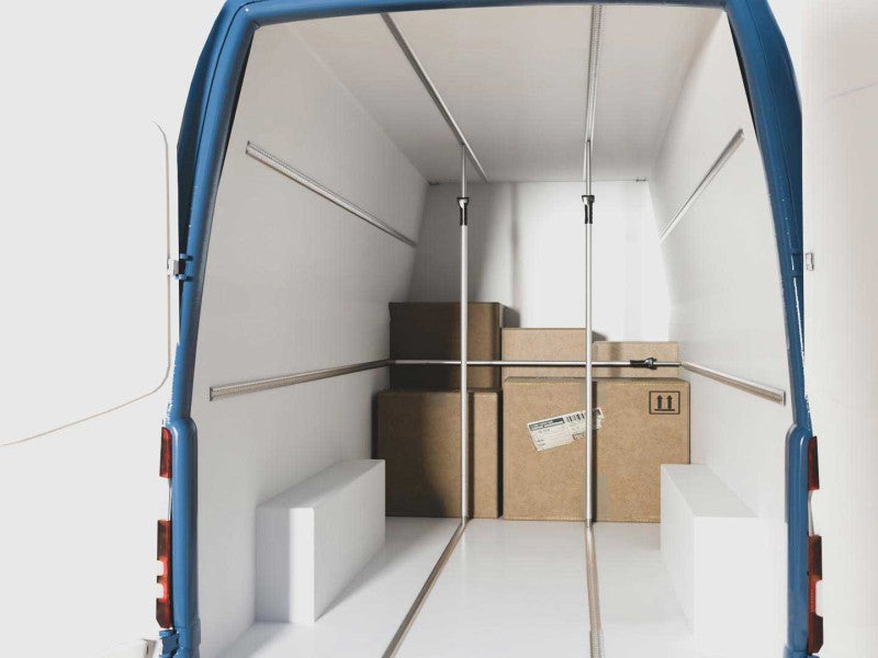 Van with its backdoor open