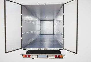 Truck with doors open